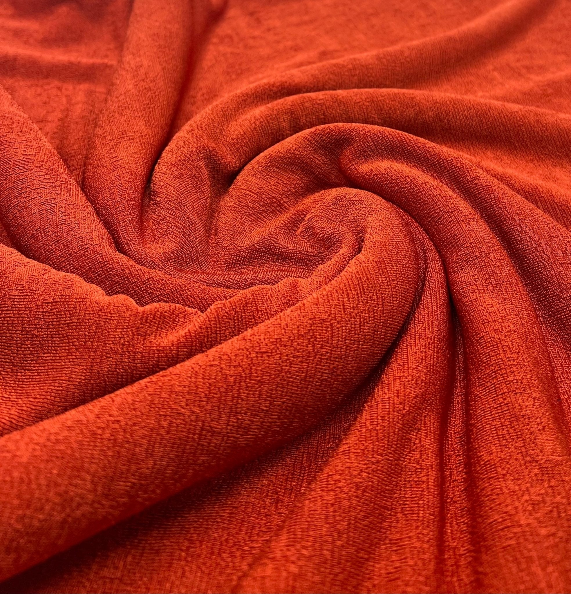 Orange Rust Acetate Slinky 4 Way Stretch Fabric - T9 Fabrics